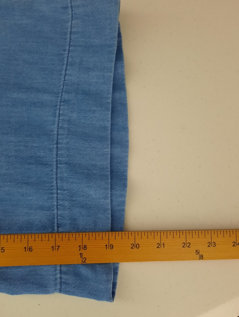 Madewell Chambray Huston High Rise Pull On Wide Leg Crop Pants size Small - Picture 15 of 16